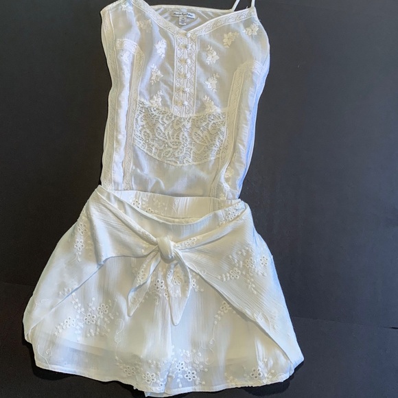 Gianni Bini Embroidered cotton gauze Skirt/ Skort - Picture 8 of 11